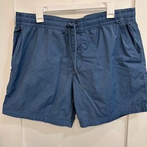 Country Road Sky Blue Elastic Waist Shorts